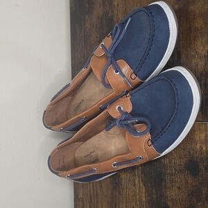 Women's Sonoma Blue and Brown Boat Shoes Size 9